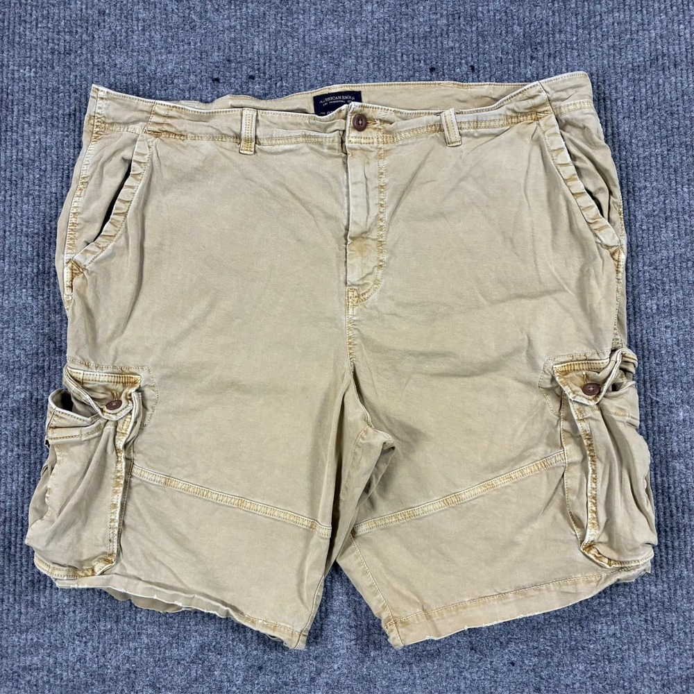 American Eagle Extreme Flex Cargo Shorts Mens 48 Tan Stretch Utility High Rise